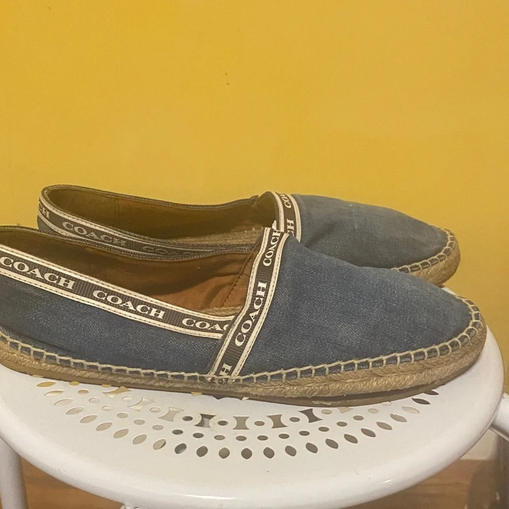 Coach Denim Espadrilles Blue Size 8.5